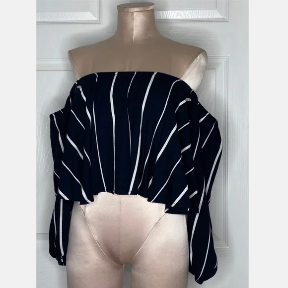 Faithfull The Brand Stripe Over The Shoulder Top - Picture 5 of 6